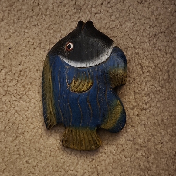 Set of 2 antique wooden fish - Picture 3 of 6